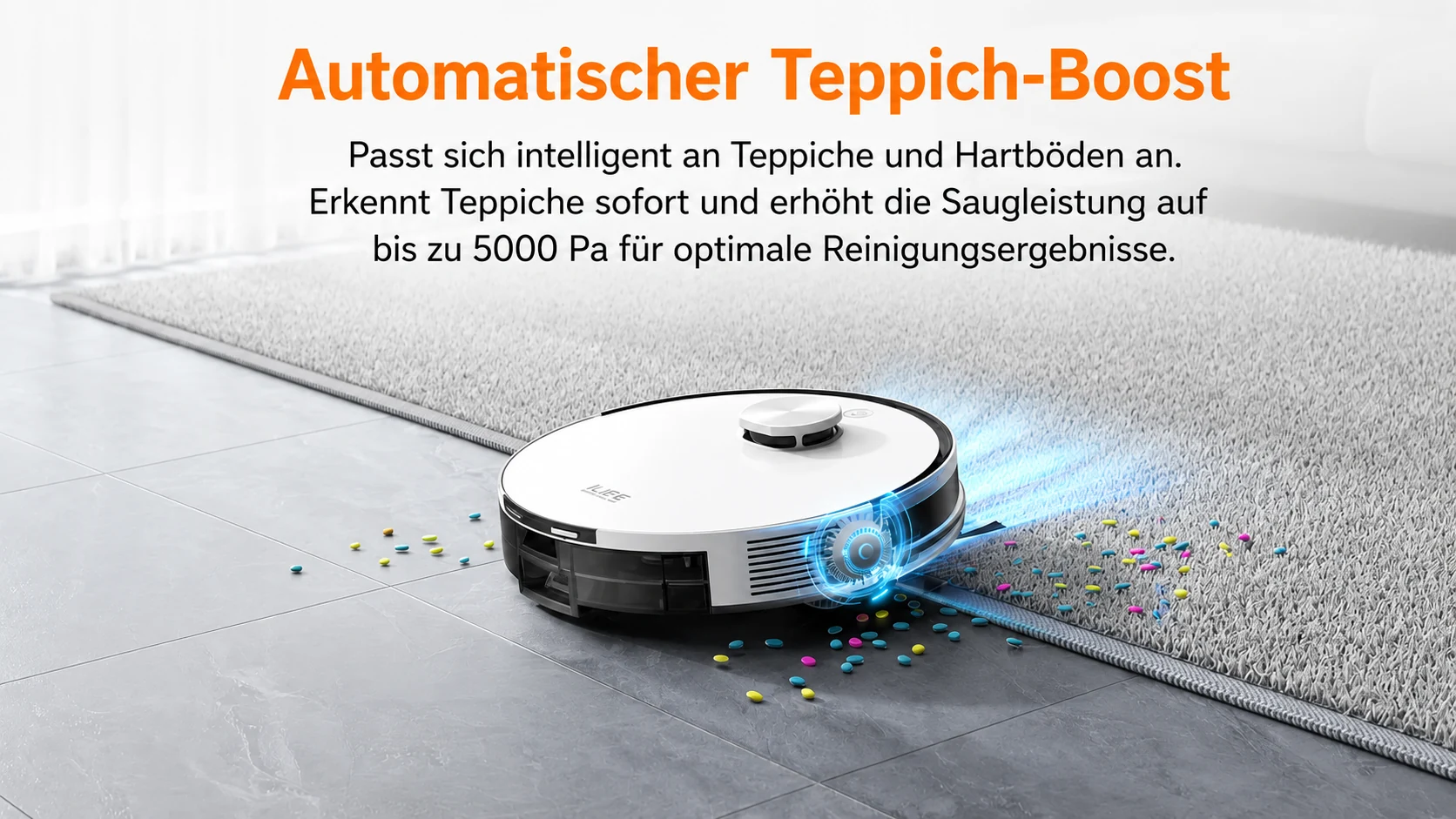 Automatischer Boost für Teppiche