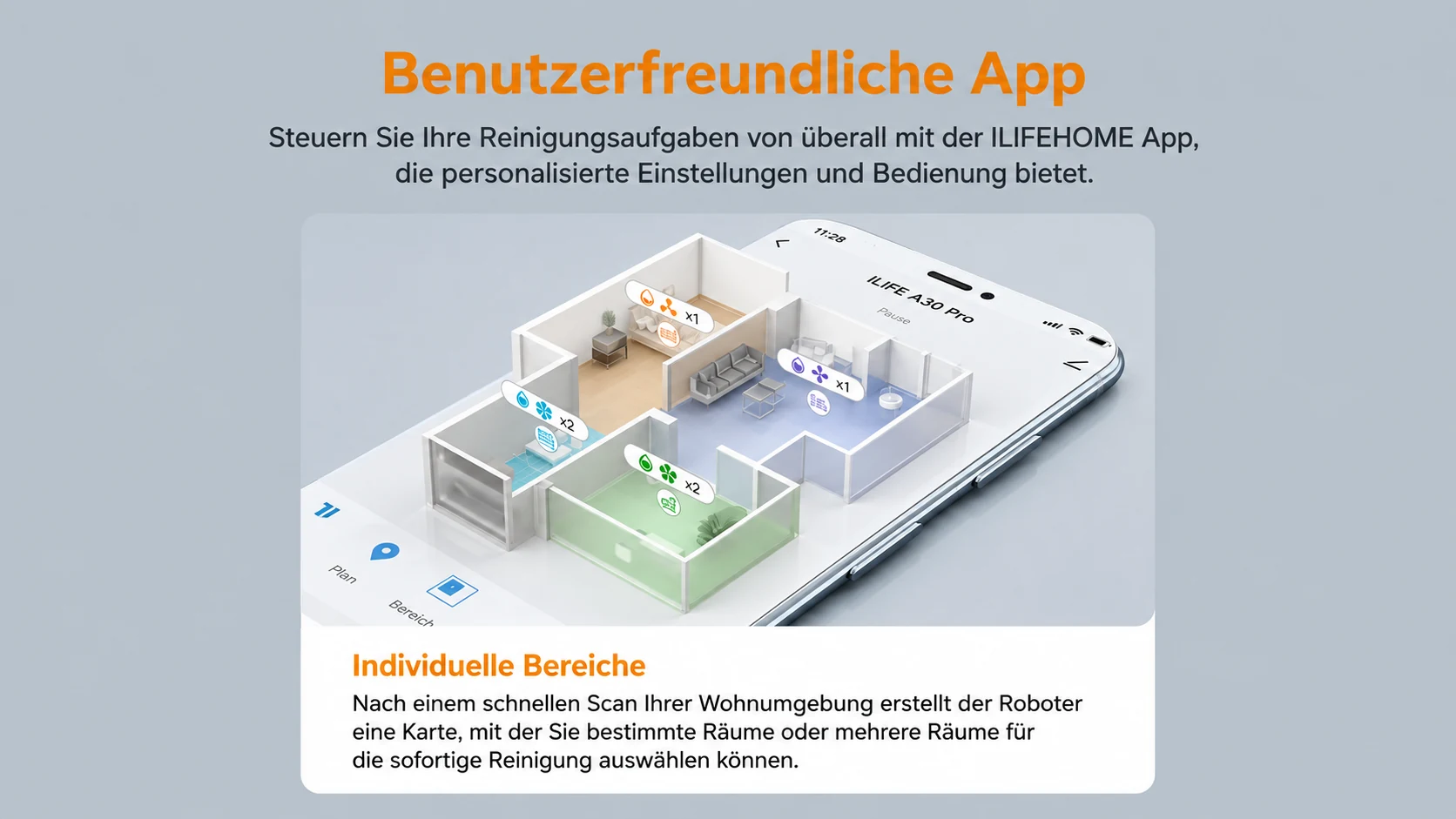 Einfach zu bedienende App