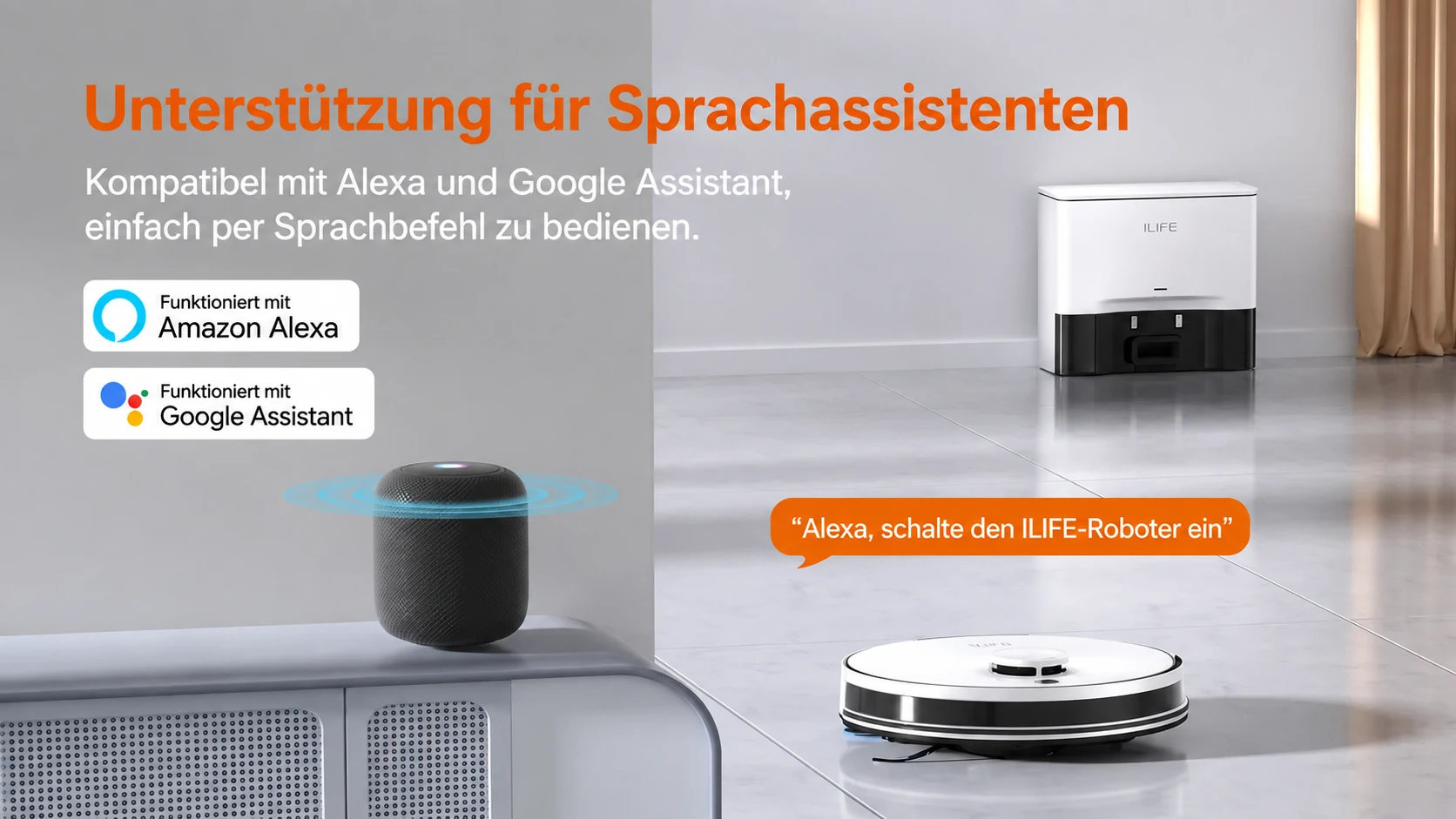 Unterstützung für Sprachassistenten